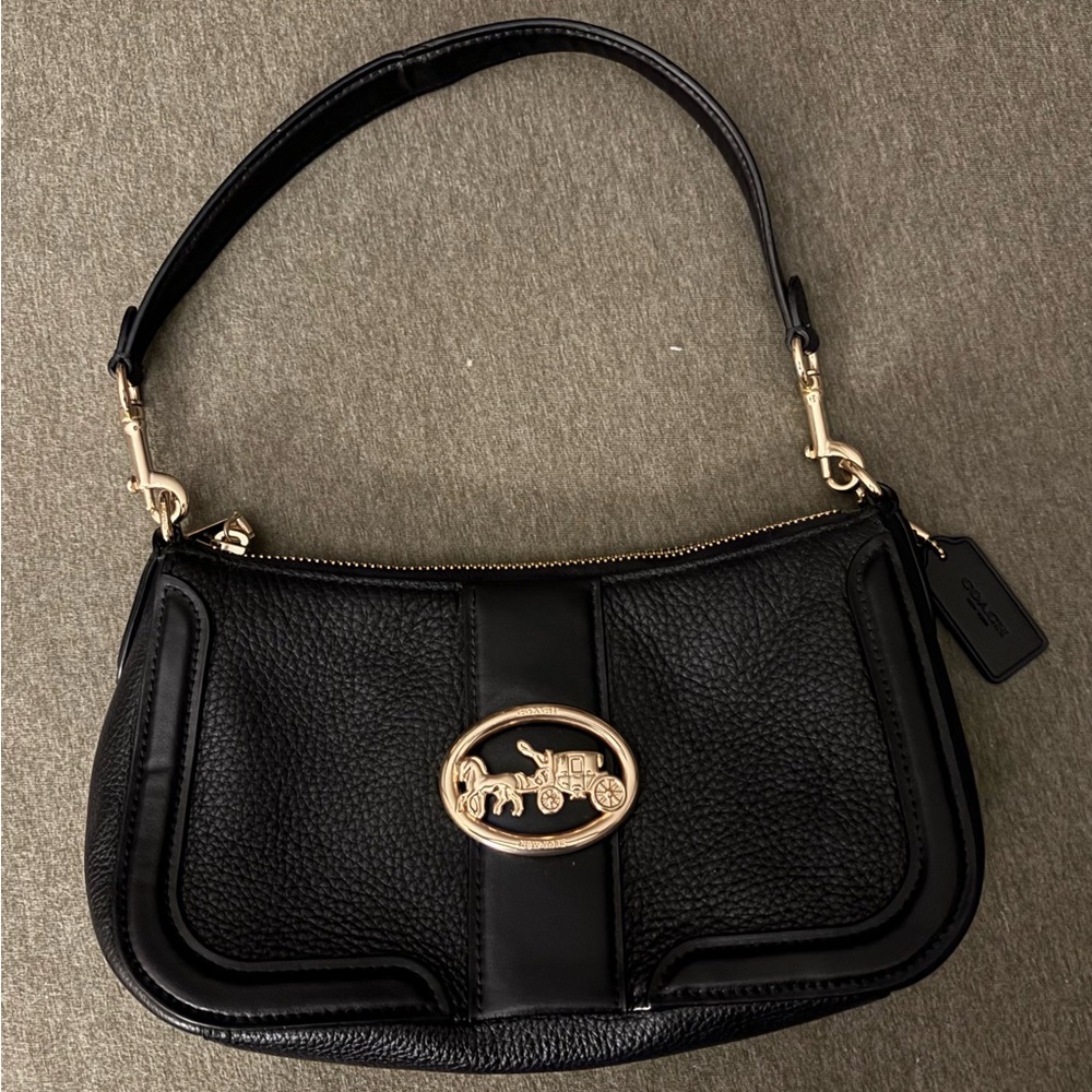 Coach Black Georgie Baguette Shoulder Bag